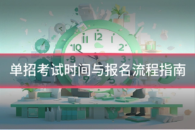 单招考试时间与报名流程指南