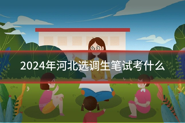 2024年河北选调生笔试考什么