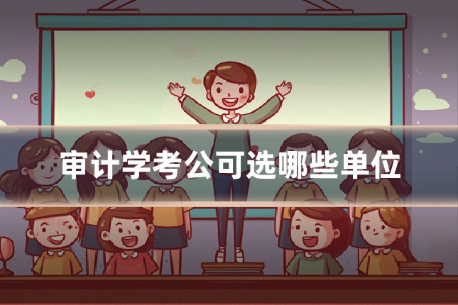审计学考公可选哪些单位