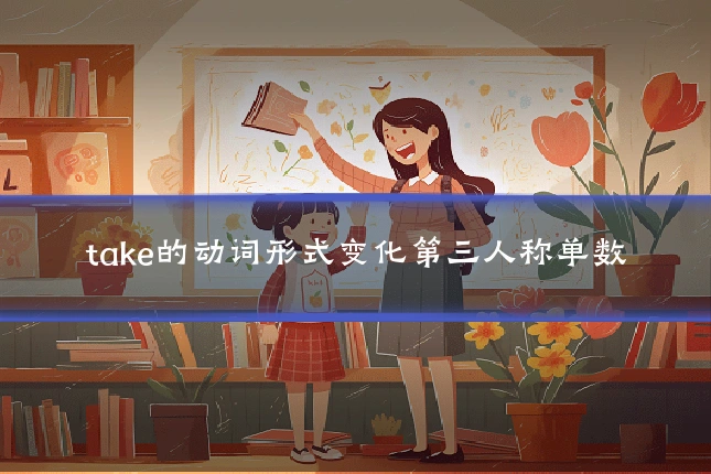 take的动词形式变化第三人称单数