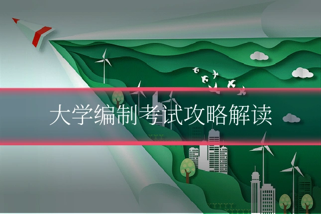 大学编制考试攻略解读