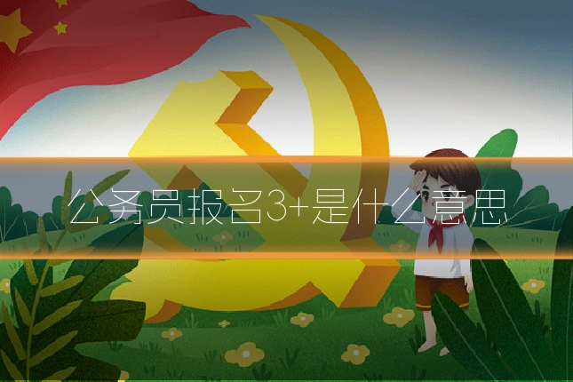 公务员报名3+是什么意思