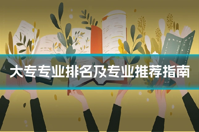 大专专业排名及专业推荐指南