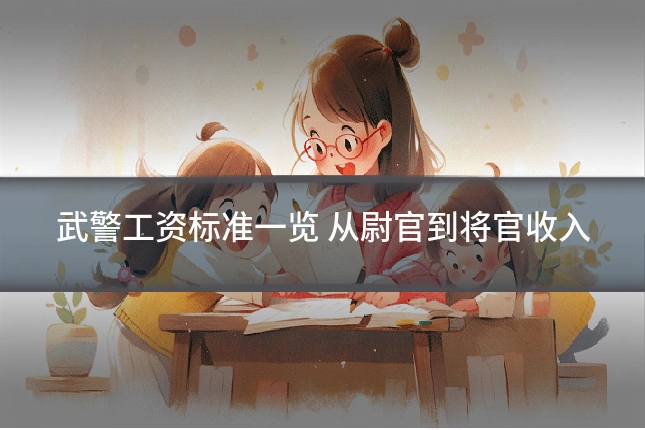 武警工资标准一览 从尉官到将官收入