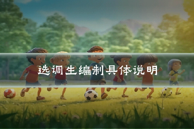 选调生编制具体说明