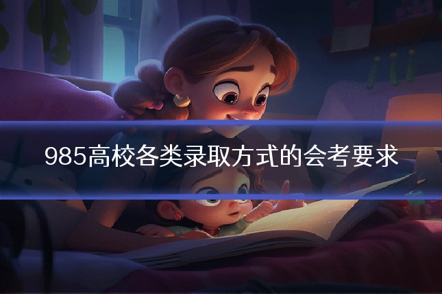 985高校各类录取方式的会考要求