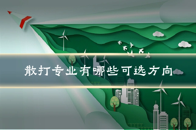 散打专业有哪些可选方向