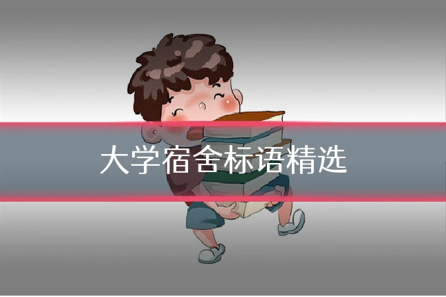 大学宿舍标语精选