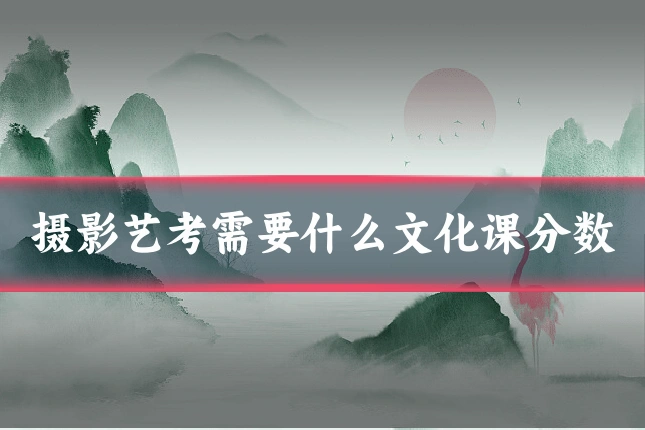 摄影艺考需要什么文化课分数