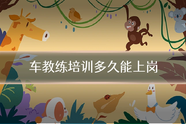 车教练培训多久能上岗