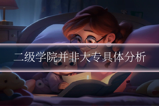 二级学院并非大专具体分析