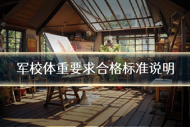军校体重要求合格标准说明