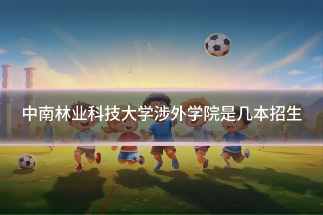 中南林业科技大学涉外学院是几本招生