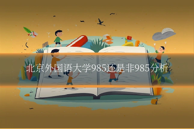 北京外国语大学985还是非985分析