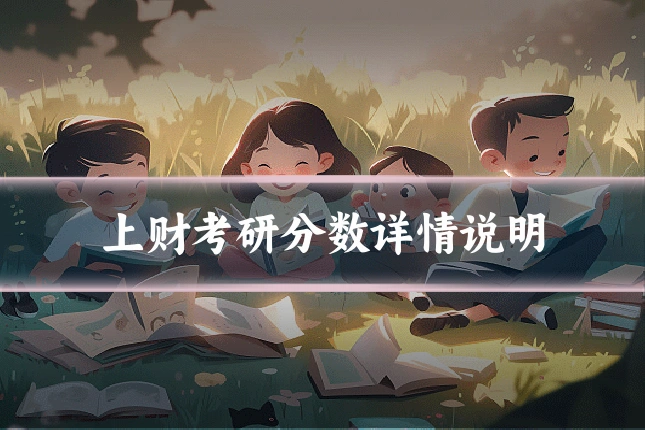 上财考研分数详情说明