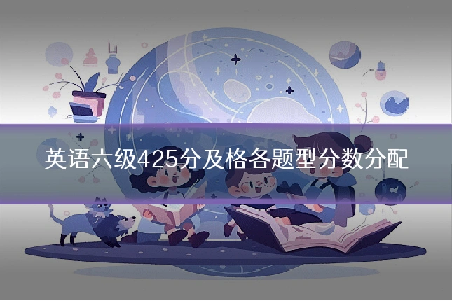 英语六级425分及格各题型分数分配
