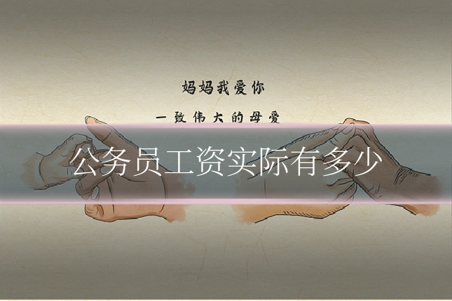 公务员工资实际有多少