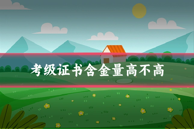 考级证书含金量高不高