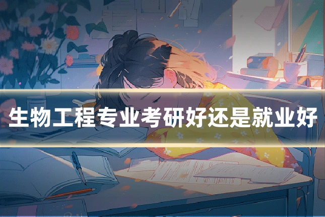 生物工程专业考研好还是就业好