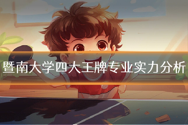 暨南大学四大王牌专业实力分析