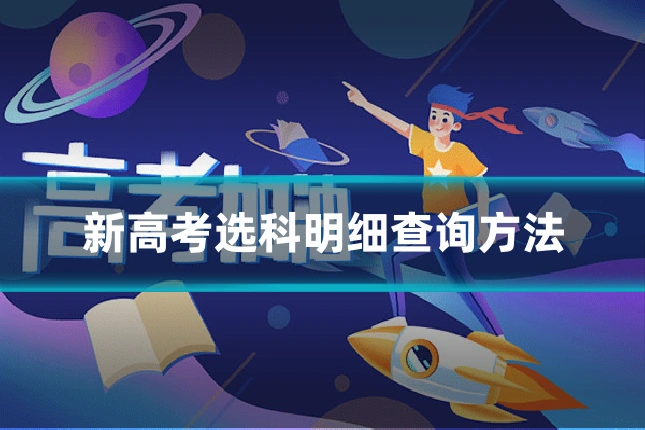 新高考选科明细查询方法