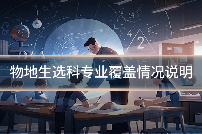 物地生选科专业覆盖情况说明