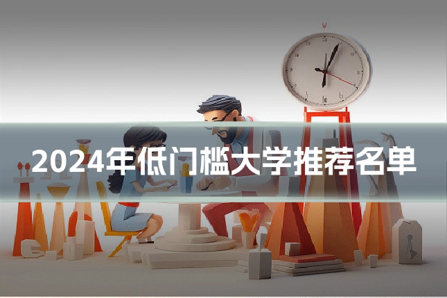 2024年低门槛大学推荐名单