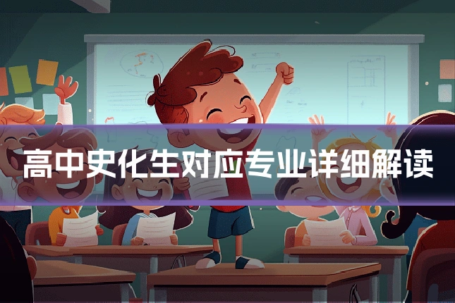 高中史化生对应专业详细解读