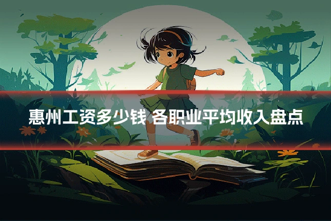 惠州工资多少钱 各职业平均收入盘点