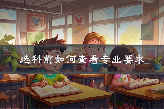 选科前如何查看专业要求