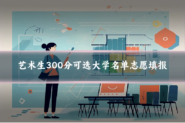 艺术生300分可选大学名单志愿填报