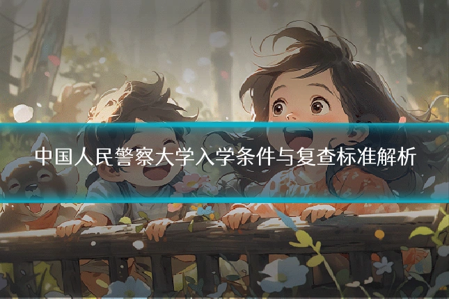中国人民警察大学入学条件与复查标准解析