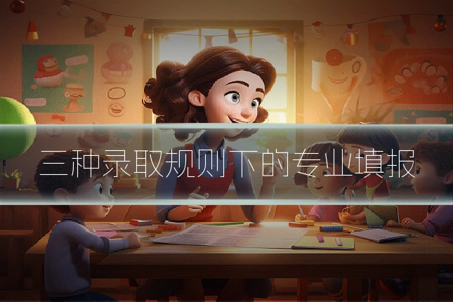三种录取规则下的专业填报