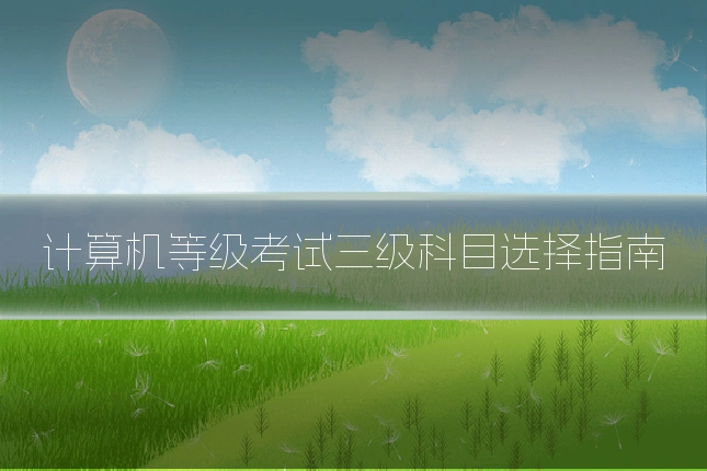 计算机等级考试三级科目选择指南
