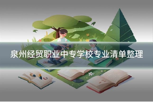 泉州经贸职业中专学校专业清单整理