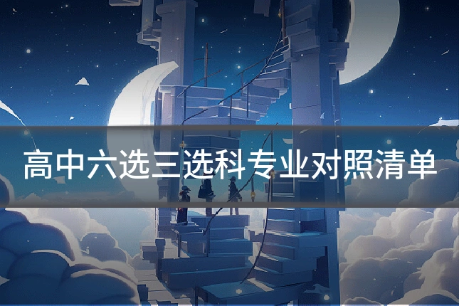高中六选三选科专业对照清单