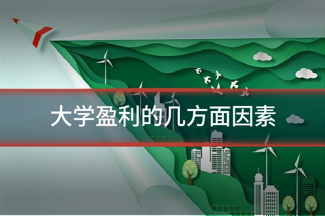 大学盈利的几方面因素