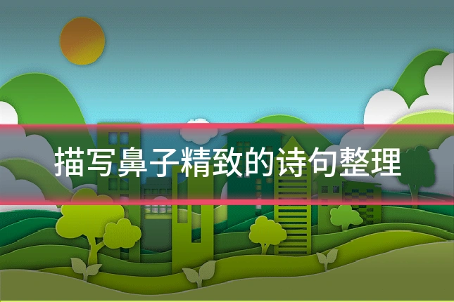 描写鼻子精致的诗句整理