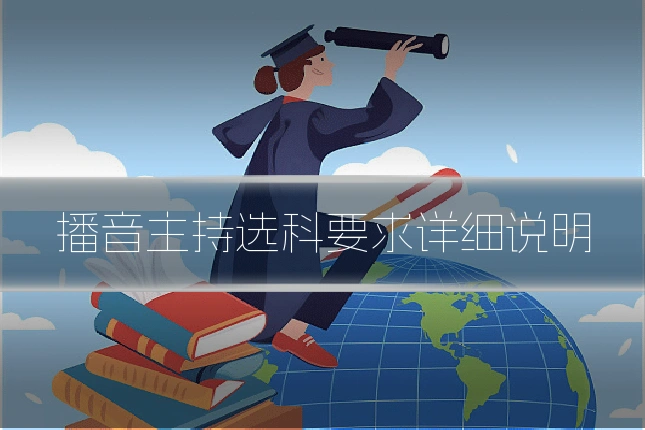 播音主持选科要求详细说明