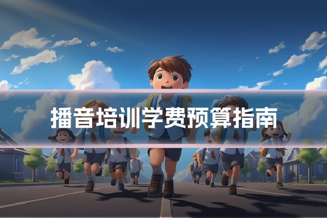 播音培训学费预算指南