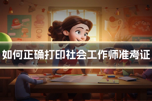 如何正确打印社会工作师准考证