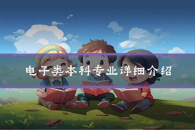 电子类本科专业详细介绍