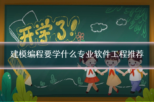 建模编程要学什么专业软件工程推荐