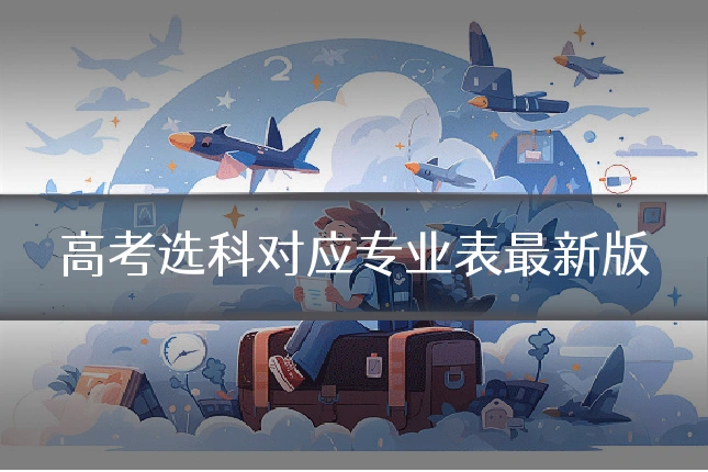 高考选科对应专业表最新版