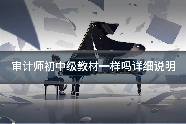 审计师初中级教材一样吗详细说明
