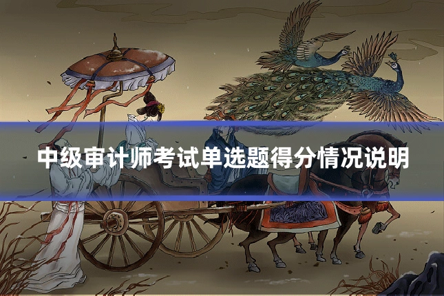 中级审计师考试单选题得分情况说明
