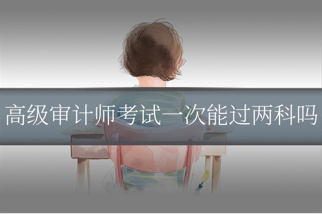 高级审计师考试一次能过两科吗