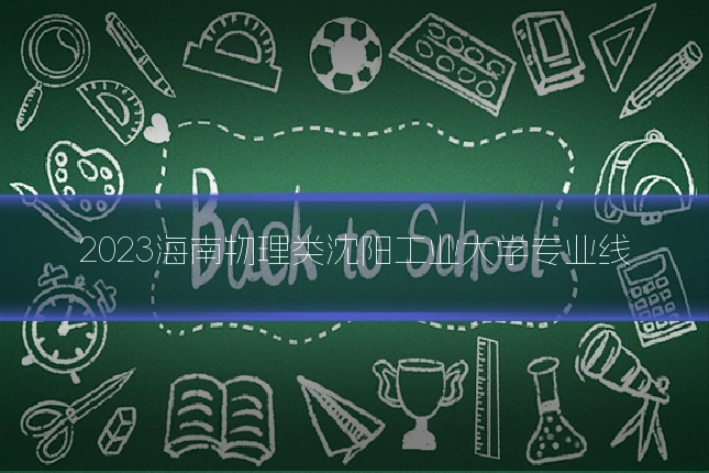 2023海南物理类沈阳工业大学专业线