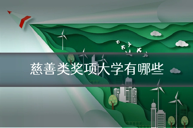 慈善类奖项大学有哪些