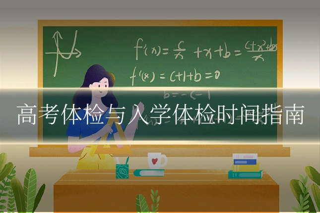 高考体检与入学体检时间指南